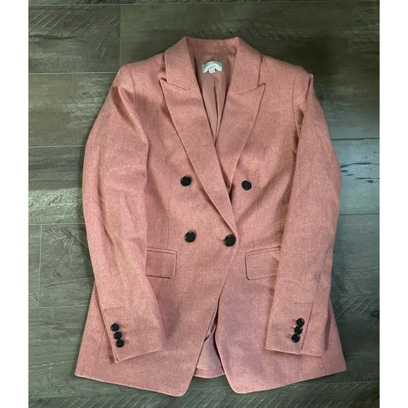 Loft NWOT Melange Double Breasted Blazer wool - Picture 4 of 7